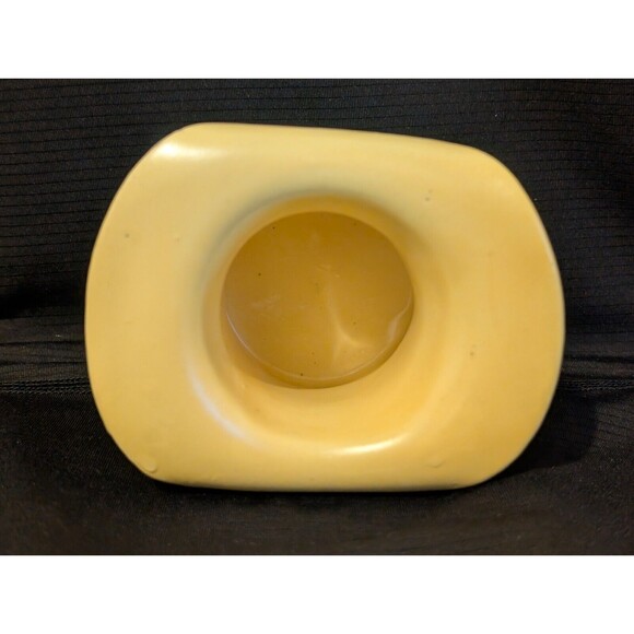 Haeger Top Hat Yellow Ceramic Planter Vintage Hand Made Pottery Made in USA VTG - Picture 6 of 9